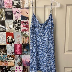 Zara Blue and White Floral Dress